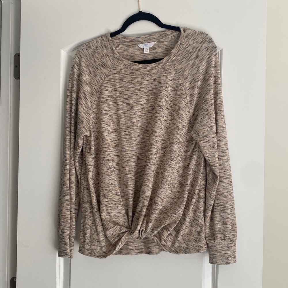 Twist Front Long Sleeve Top
